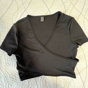 Black SHEIN Shirt, size Medium, never worn, crop top